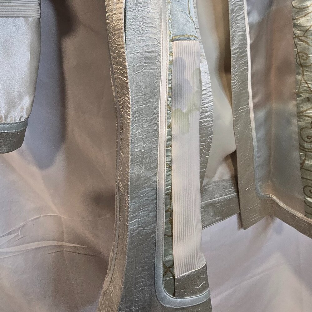 80's Jeanne Marc Collection Kimono Green With Gold Size 2 - Picture 5 of 14
